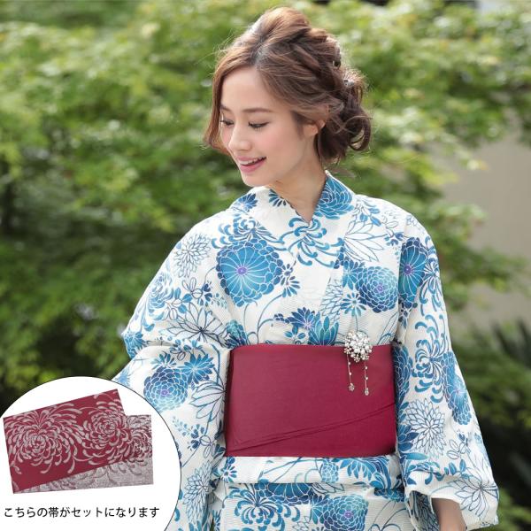 【浴衣・帯セット】乱れ青菊 美品 フリーサイズ 新品未使用品 71dsWdhPonL._AC_SY200_QL15_.jpg