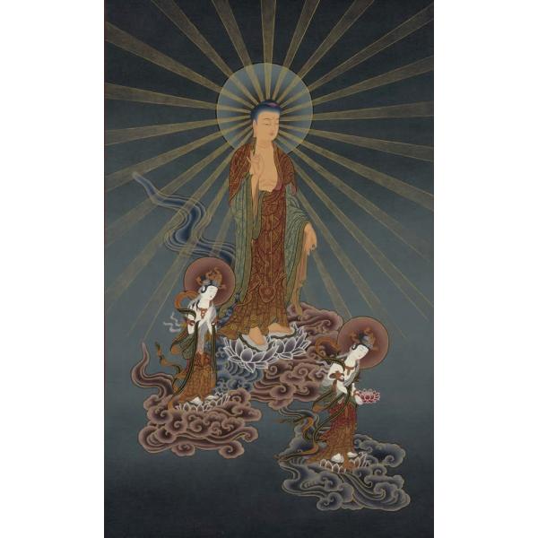 肉筆仏画 阿弥陀三尊来迎図 /【Buyee】 Buyee - Japanese Proxy