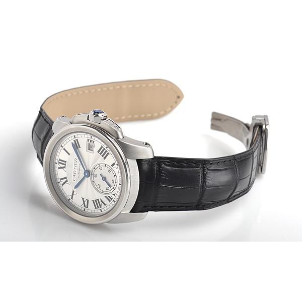 カリブル　ドゥ　カルティエ38mm WSCA0003 SS 革バンド　ホワイト 新品)CARTIER カルティエ カリブル ドゥ カルティエ WSCA0003（商品ID