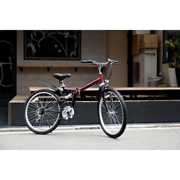 折りたたみ自転車 Raychell（レイチェル）MTB-2618RR 18段変速 26