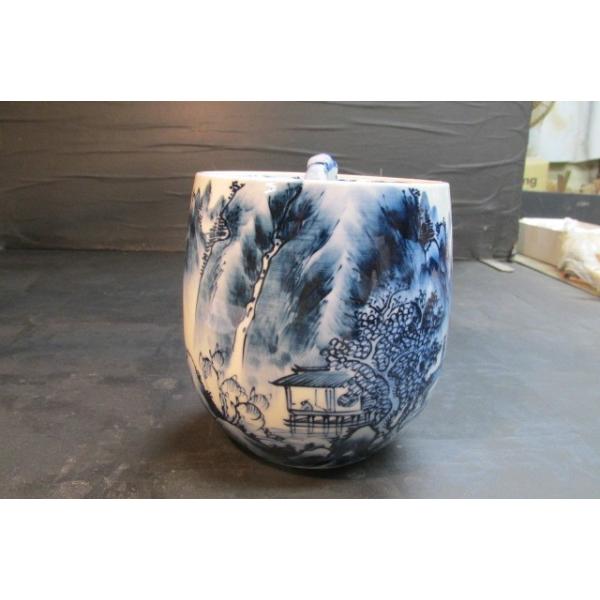 寿峰銘染付け水指茶道具陶器染付水指し茶道工芸森羅万象自然の美しさ