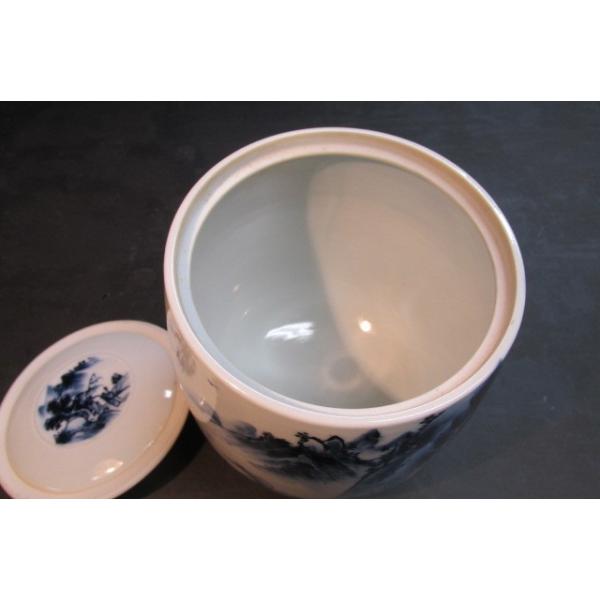 寿峰銘 染付け 水指 茶道具 陶器 染付水指し 茶道 工芸 森羅万象 自然