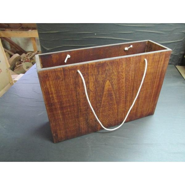 桐一枚板拭き漆横長木のトートバッグ 木製 鞄 木のバッグ 木製鞄 木の 