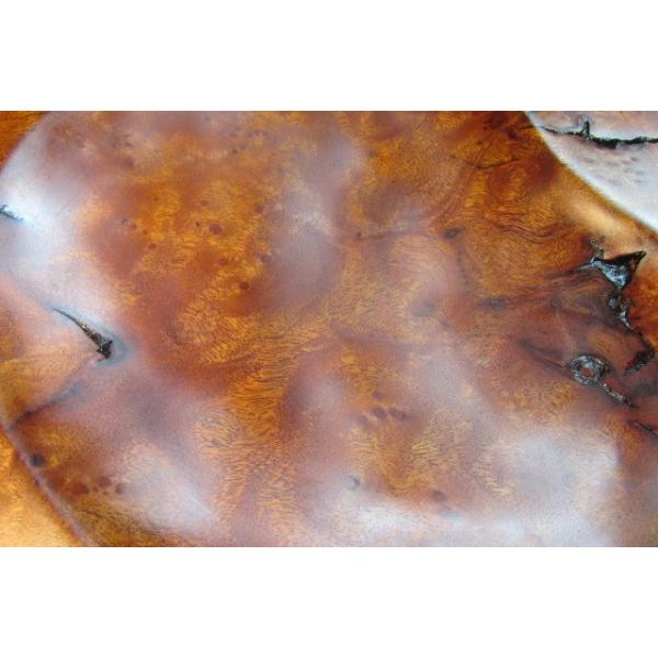 楠バール（コブ材）拭き漆盆：b 木製漆器 木の盆 和皿 美しい杢 銘木 