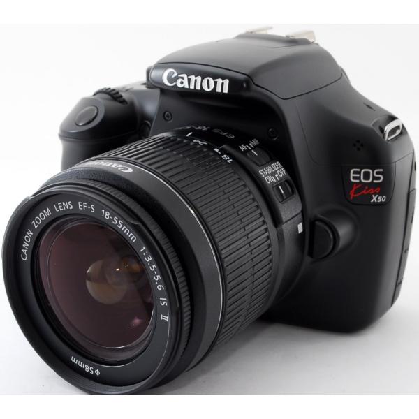 キヤノン デジタル一眼 CANON EOS Kiss X50 レンズキット 中古 新品SD
