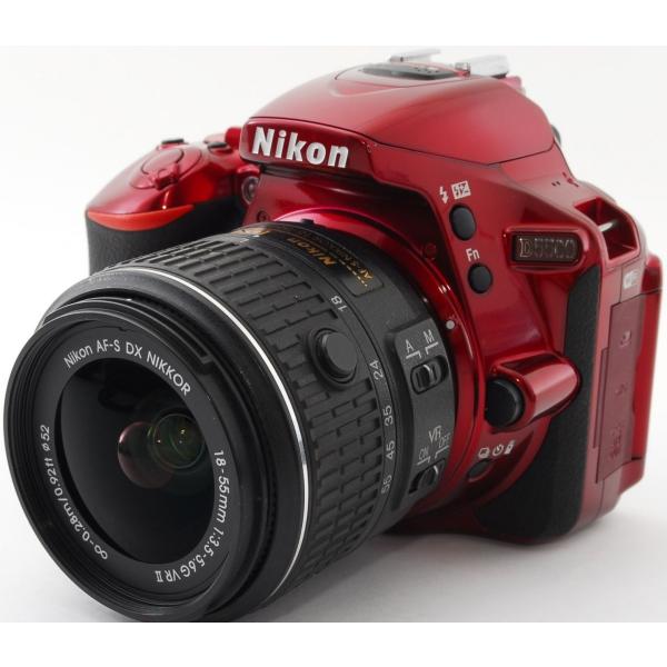 ニコンデジタル一眼Nikon D5500 レンズキットレッド中古新品SDカード