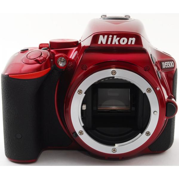 ニコンデジタル一眼Nikon D5500 レンズキットレッド中古新品SDカード