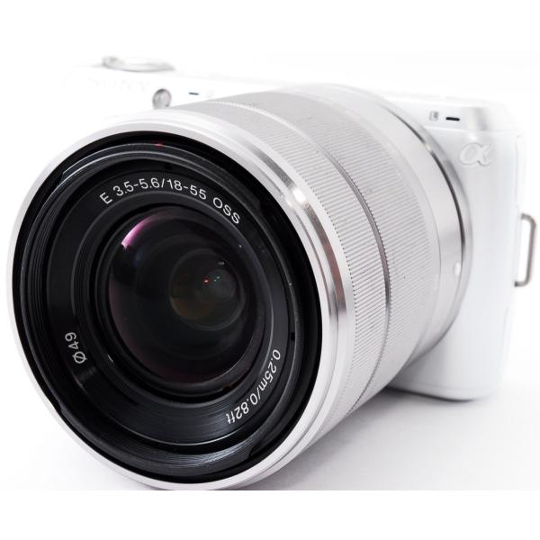 ソニー ミラーレス SONY α NEX-C3 レンズキット ホワイト 中古 新品SD