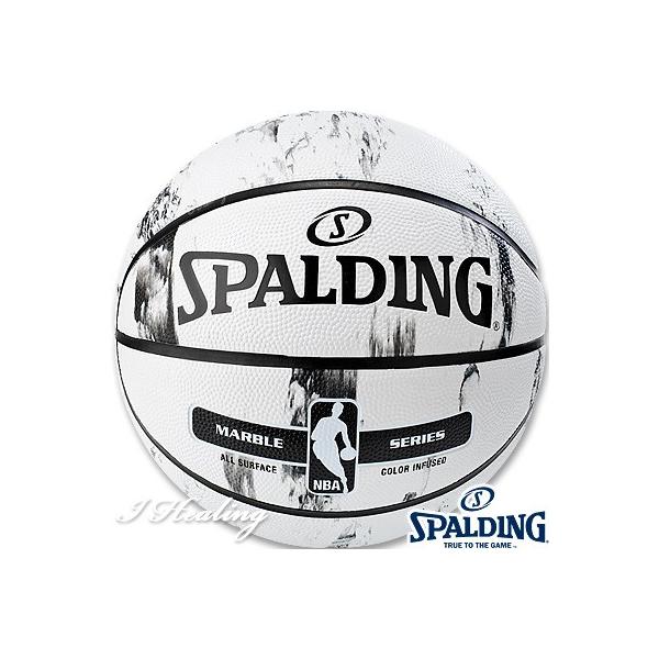 SPALDING バスケットボール7号 マーブルコレクション ホワイト 大理石