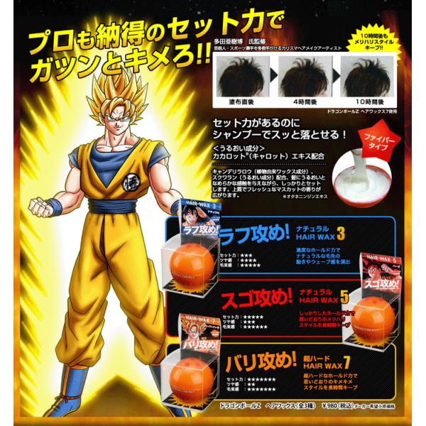 定価1058円⇒激安99円！ドラゴンボールZ ヘアーワックス 80g 全3種類