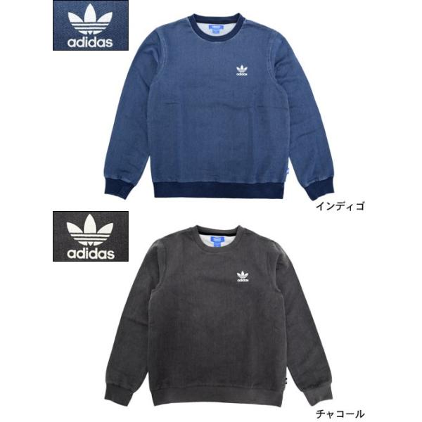 アディダス adidas トレーナー メンズ フレンチ テリー デニム クルー