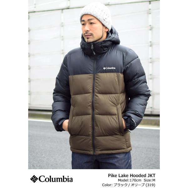 Columbia からみ フード付きダウンジャケット M