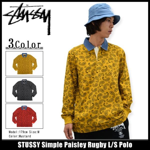 STUSSY ラガーシャツ STUSSY ステューシー ポロシャツ 長袖 メンズ Big Stripe Rugby