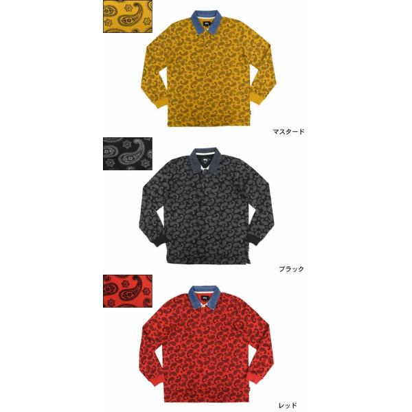 ステューシー STUSSY ポロシャツ 長袖 メンズ Simple Paisley