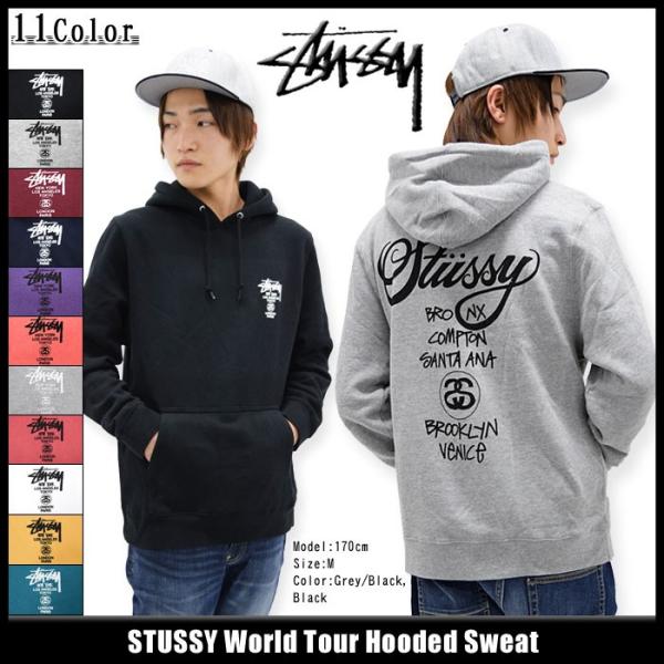 ステューシー STUSSY プルオーバー パーカー World Tour(stussy hooded