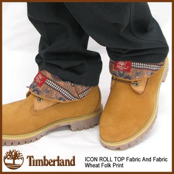 ティンバーランド Timberland ブーツ メンズ アイコン ロールトップ ファブリック アンド ファブリック ウィート フォーク  プリント(6826A) /【Buyee】