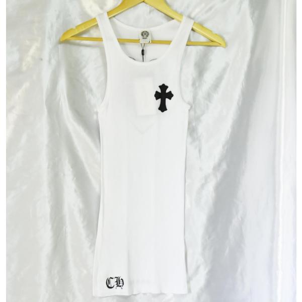 クロムハーツ CHROME HEARTS タンクトップ レザークロスパッチ＆CH
