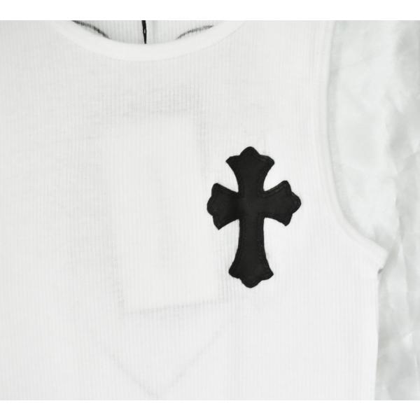 クロムハーツ CHROME HEARTS タンクトップ レザークロスパッチ＆CH
