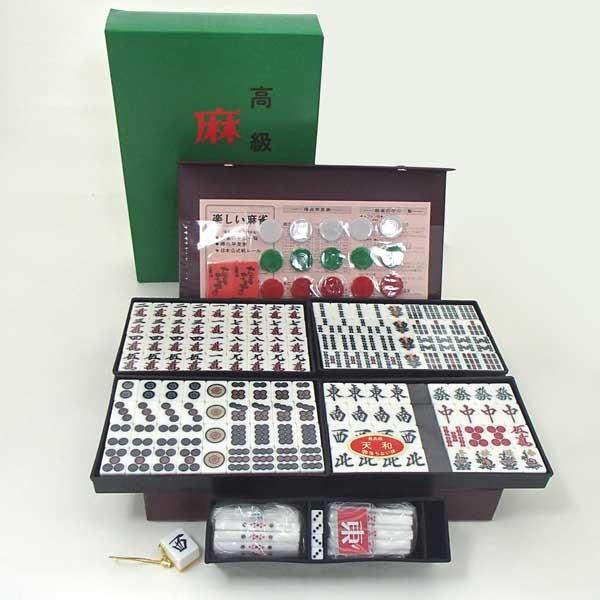 国産手打麻雀牌 囲碁ラボオリジナル牌ストラップ付き 別注天和（アール 