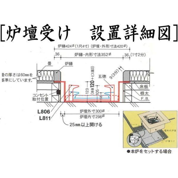 茶道具 炉壇 電熱式 炉壇＆炉縁 黒 掻合＆浅型炉壇受け 3点セット サンアイ 旧野々田式 定番 通常用 茶道 /【Buyee】