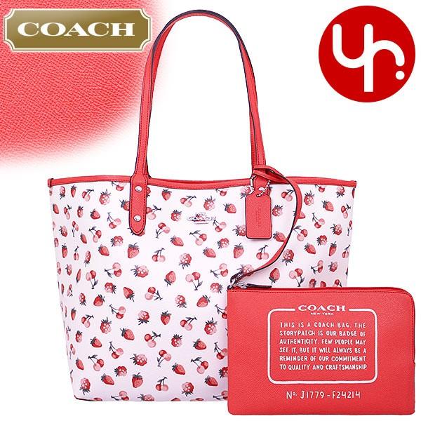 超激安特価 COACH‼️ チョークマルチ フルーツ プリント PVC レザー