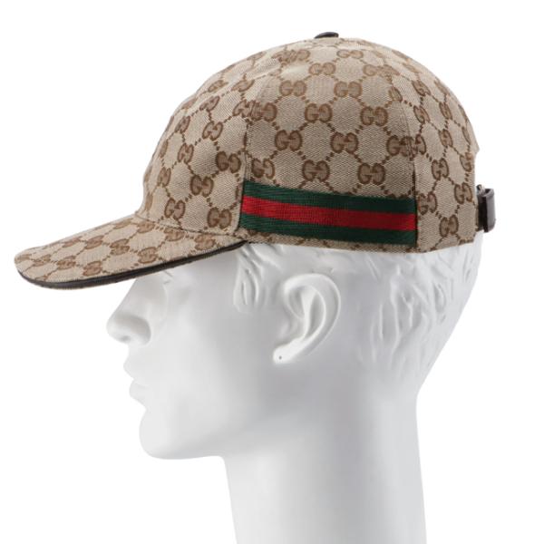 グッチ/GUCCI 帽子メンズキャップBEIGE/EBONY+CACAO-VRV 200035-KQWBG