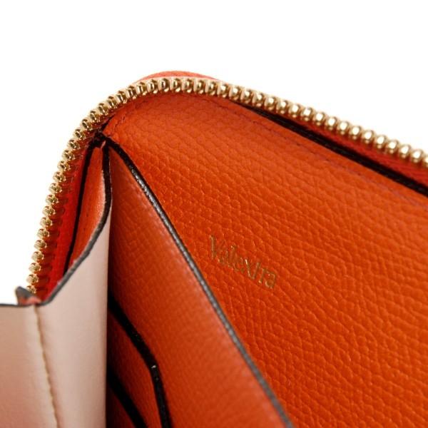 ヴァレクストラ ラウンド ジップ ウォレット 長財布 オレンジ