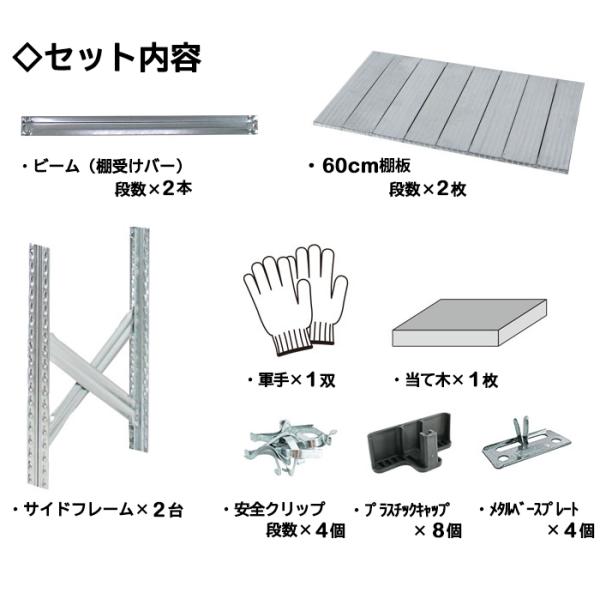 メタルシステム4段（奥行40cm）W1277xH1180【METALSISTEM】【メタル