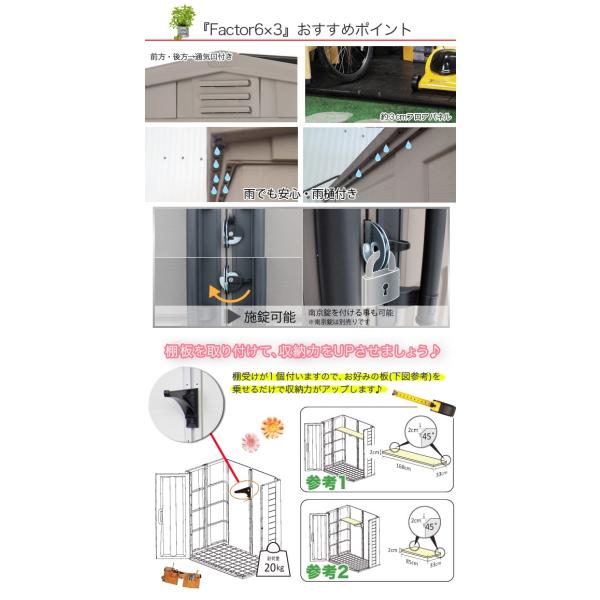 Factor 6×3 ファクター KETER ケーター ケター 収納庫 物置 物置小屋 倉庫 屋外 大型 おしゃれ【※沖縄配送不可】 /【Buyee】  Buyee - Japanese Proxy Service | Buy from Japan!