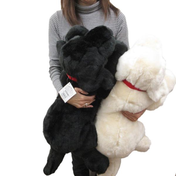 人形の吉徳製 ） ぬいぐるみ 犬 特大 ! 黒ラブ Lサイズ ビッグ