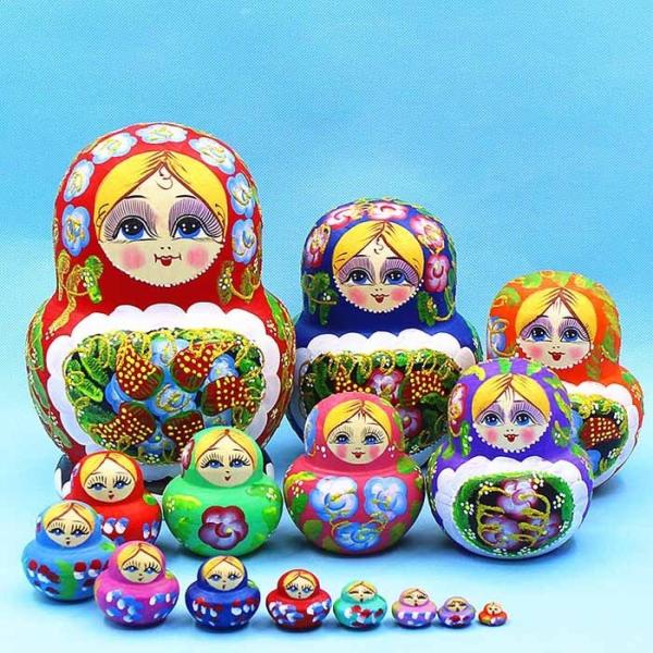 マトリョーシカ 人形 オブジェ 15個組20センチ 工芸品 洋風 ギフト
