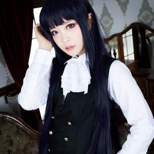 三分妄想 妖狐×僕SS 白鬼院凛々蝶 コスプレ ウィッグ