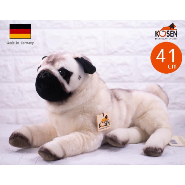 ケーセン ぬいぐるみ kosen パグ 伏せ 41cm “Sir Henry” Pug, Lying 犬