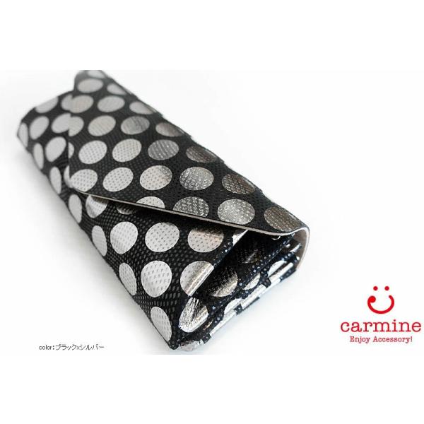 カーマイン 財布 レディース carmine Dot Leather Long Wallet