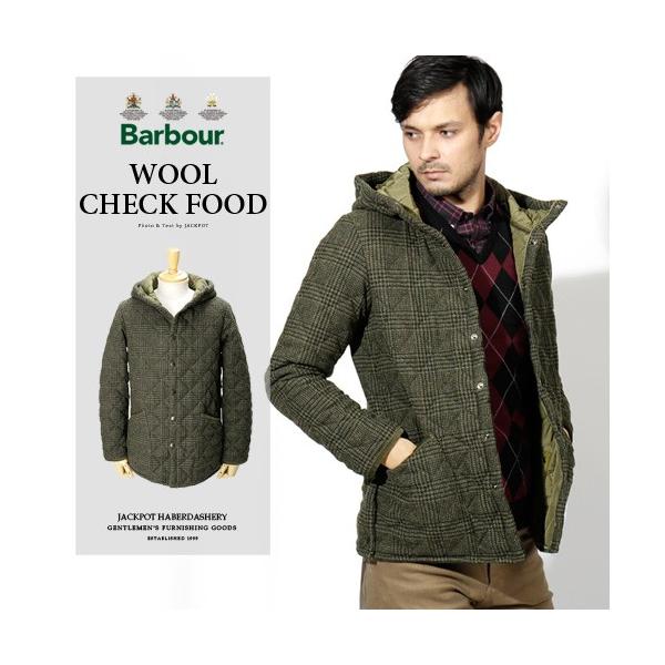 Barbour/バブアー フーデッドウールチェックキルティングジャケット