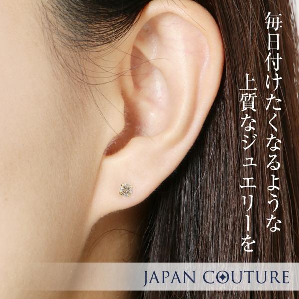 １８Ｋ シャンパンカラー ダイヤモンドピアス-