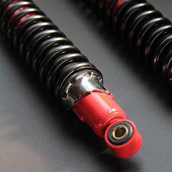 【240】  新品 当時仕様 325mm 細巻き リア サスペンション 赤×黒 楽天市場】【240】 送料無料！ 新品 細巻き 当時仕様 リア