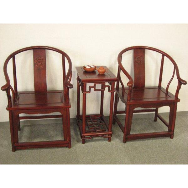 アジアン家具 中国家具 FT503 アジアン家具 アンティーク調 明朝圏椅子セット 送料