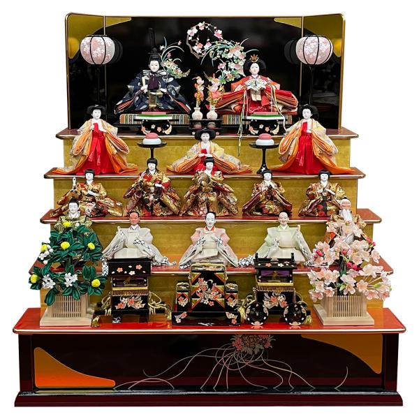2DM11 雛人形 おひなさん 桃の節句 女の子 七五三 五段 楽天市場】【スーパーSALE限定○全品P10倍(エントリー要