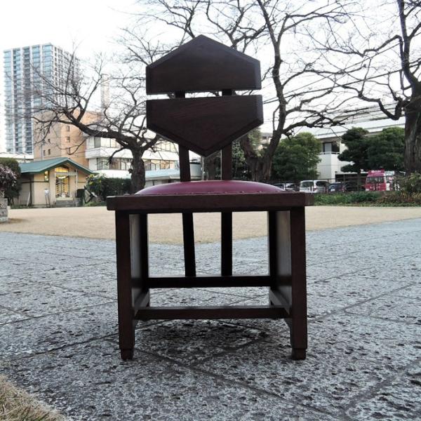 六角椅子 ＋机　遠藤新デザイン 明日館 フランク・ロイド・ライト 六角椅子】遠藤新デザイン 明日館 フランクロイドライト 日本製