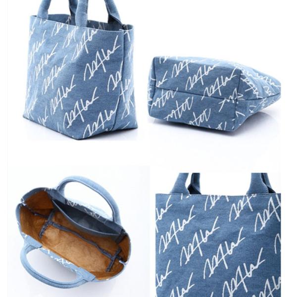 WTW ダブルティー トート WTW TOTE BAG 3 DEW デニムトートバッグ Sサイズ 定番 ロゴ入り ランチバッグ ハンドバッグ セレブ  ユニセックス 得トクセール /【Buyee】