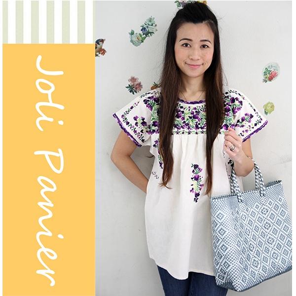 【最終値下げ】メキシコ刺繍　マリアさん　ブラウス　チュニック　白 最終値下げ】メキシコ刺繍 マリアさん ブラウス チュニック 白