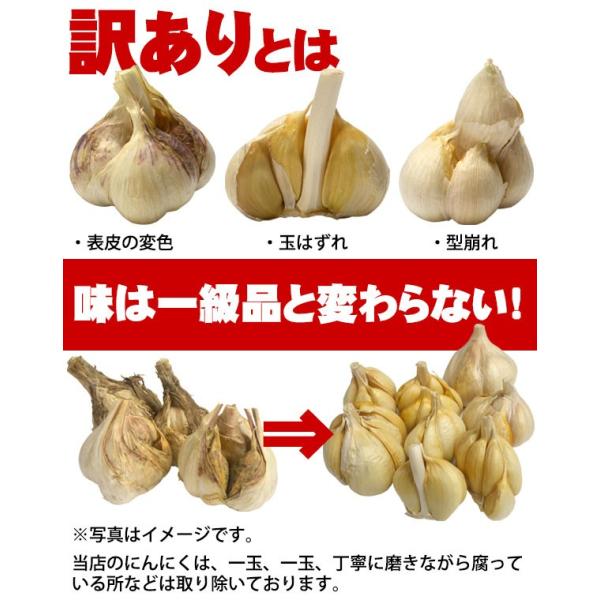 にんにく 訳あり 青森県産 １kg Ｓ〜Ｌ不揃い（3kg以上送料無料）玉