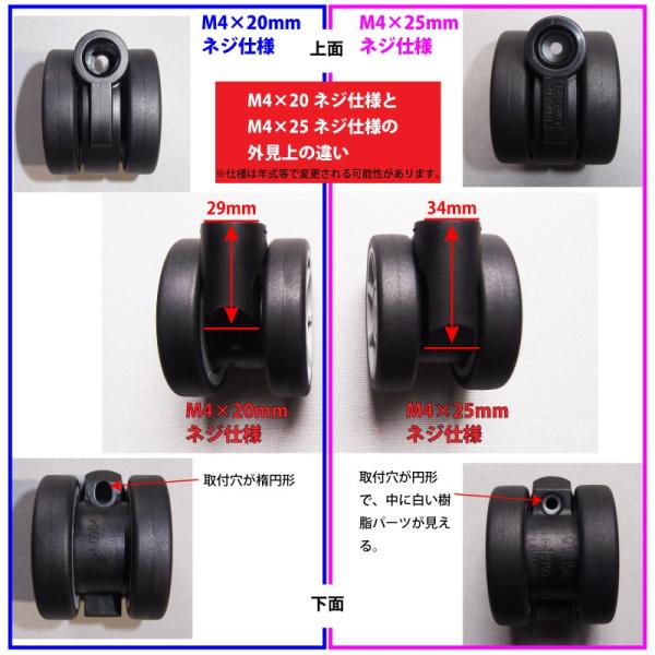 リモワスーツケース 交換用キャスター 直径50mm M4×20ネジ仕様 1個