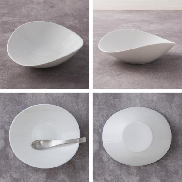 ホワイト ボウル 2個セット 楕円 サラダボウル 約24cm 食器 5枚セット 16cm楕円ボウルS/ホワイト 240cc/白/食器/白磁/オーバル