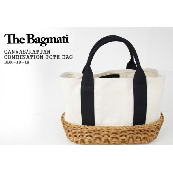 クーポンで20OFF]バグマティ/The Bagmati キャンバス/ラタンコンビネーショントートバッグ かごバッグ ウィッカー編み 帆布  BBK-18-18 レディース /【Buyee】