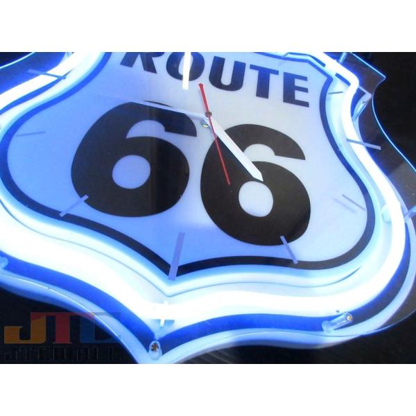 大型 ルート66 ROUTE66 ネオン クロック 時計 インテリア BAR Cafe