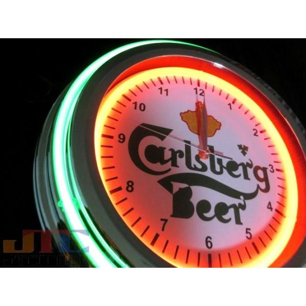 Wネオン管ネオンクロックはメーカーの生産終了に伴い、今ある在庫限りで販売終了となります。】Carlsberg カールスバーグ 2連ネオン クロック  /【Buyee】