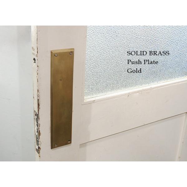 真鍮 プッシュプレート ドア 押し板 ハンドル レトロ アンティーク調
