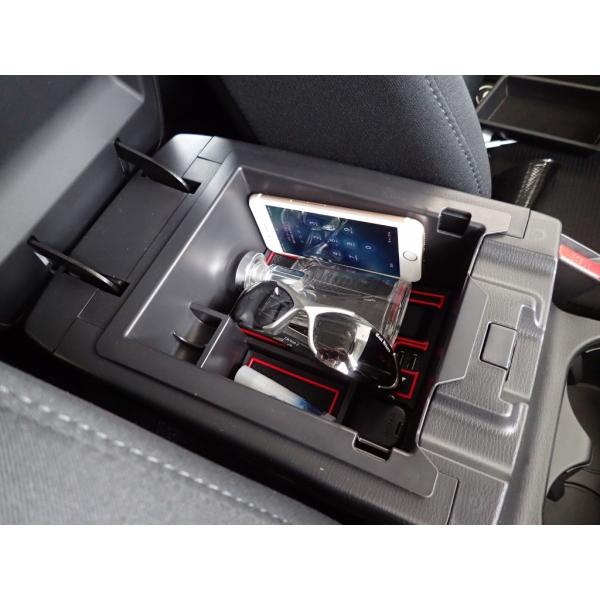 マツダ CX-5(前期)専用 厚深 センターコンソール トレイ(赤/RED) 右